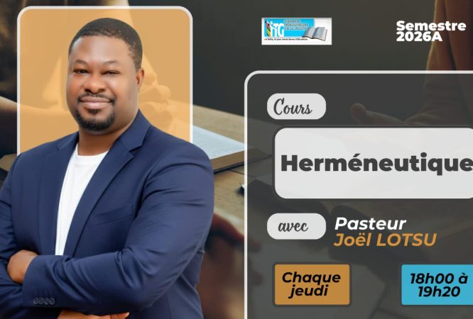 Pst Joel, Enseignant à l'ITG
