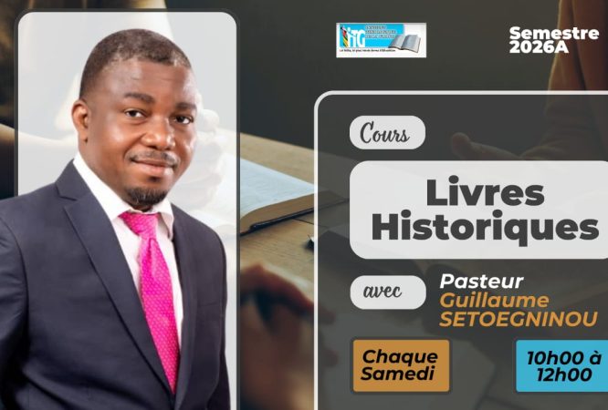 Pst Guillaume, Enseignant à l'Institut Théologique de la Grâce
